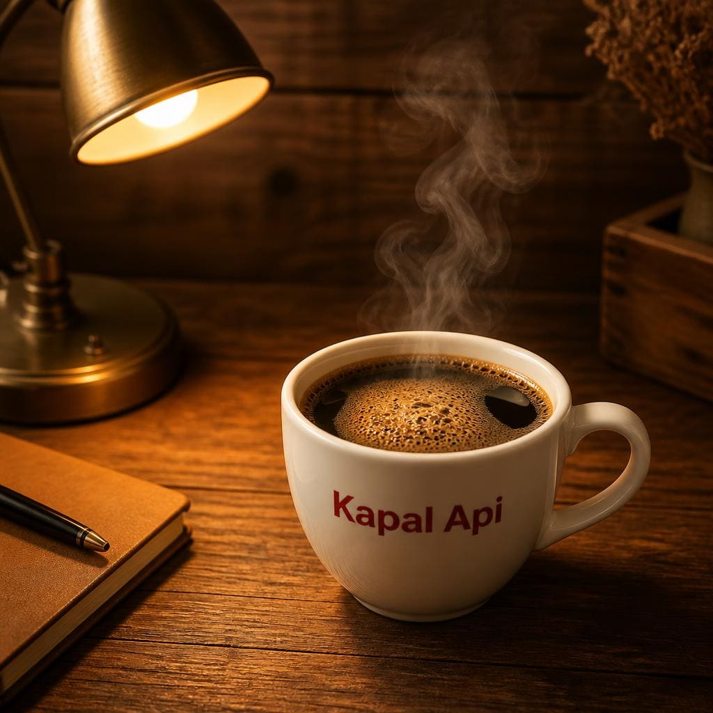 Kopi Kapal Api Warkop Fresh dengan rasa kopi hitam klasik